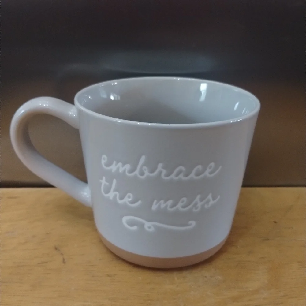 New Stoneware Embrace The Mess Ceramic Mug
